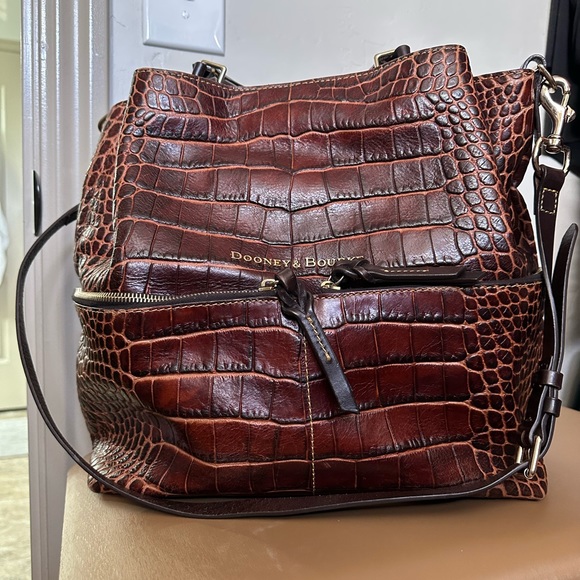 Dooney & Bourke Handbags - Dooney & Bourke City Lafayette Embossed Large Dawson Bag